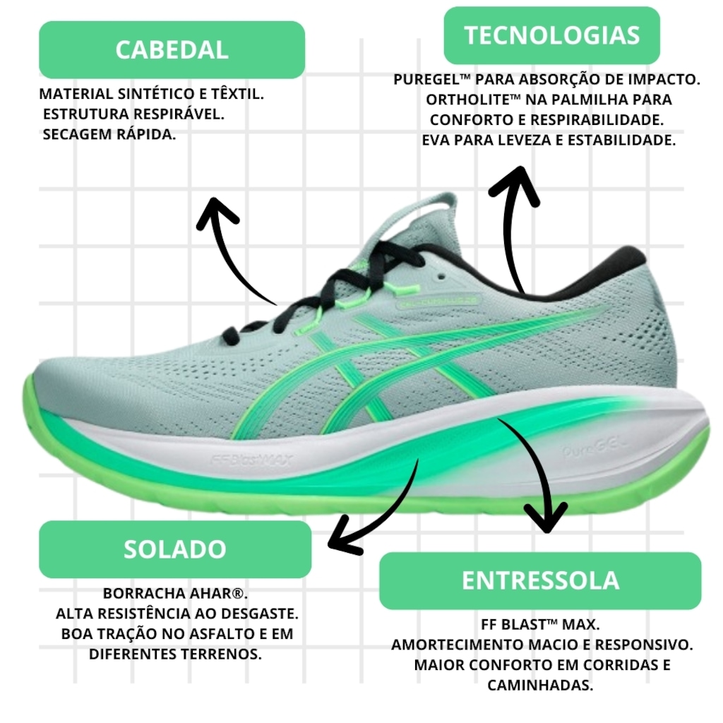 Imagem 3 do produto Tênis Masculino ASICS Gel Cumulus 28
