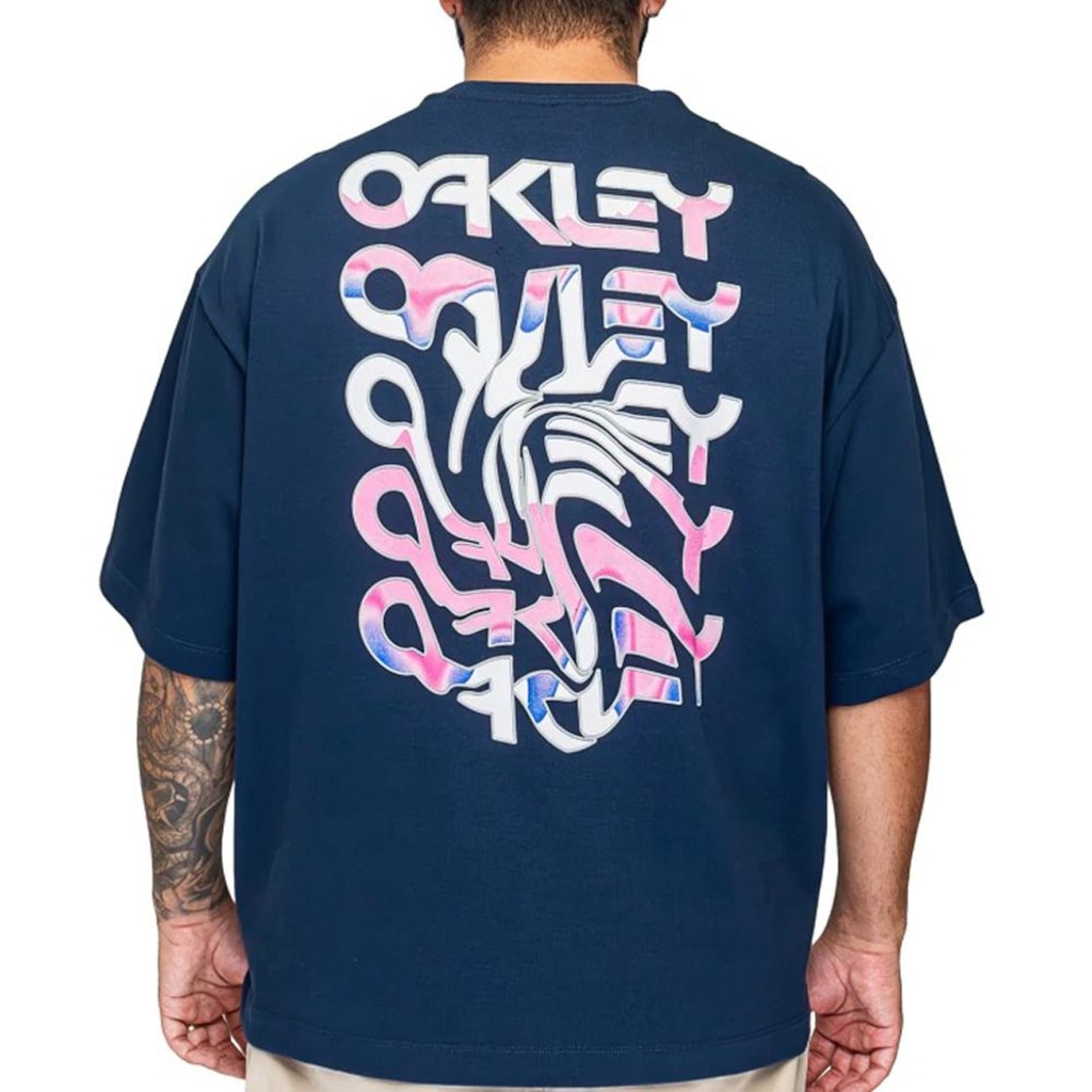 Imagem 2 do produto Camiseta Oakley B1B Warp Graphic SS WT26 Abyss - Masculina