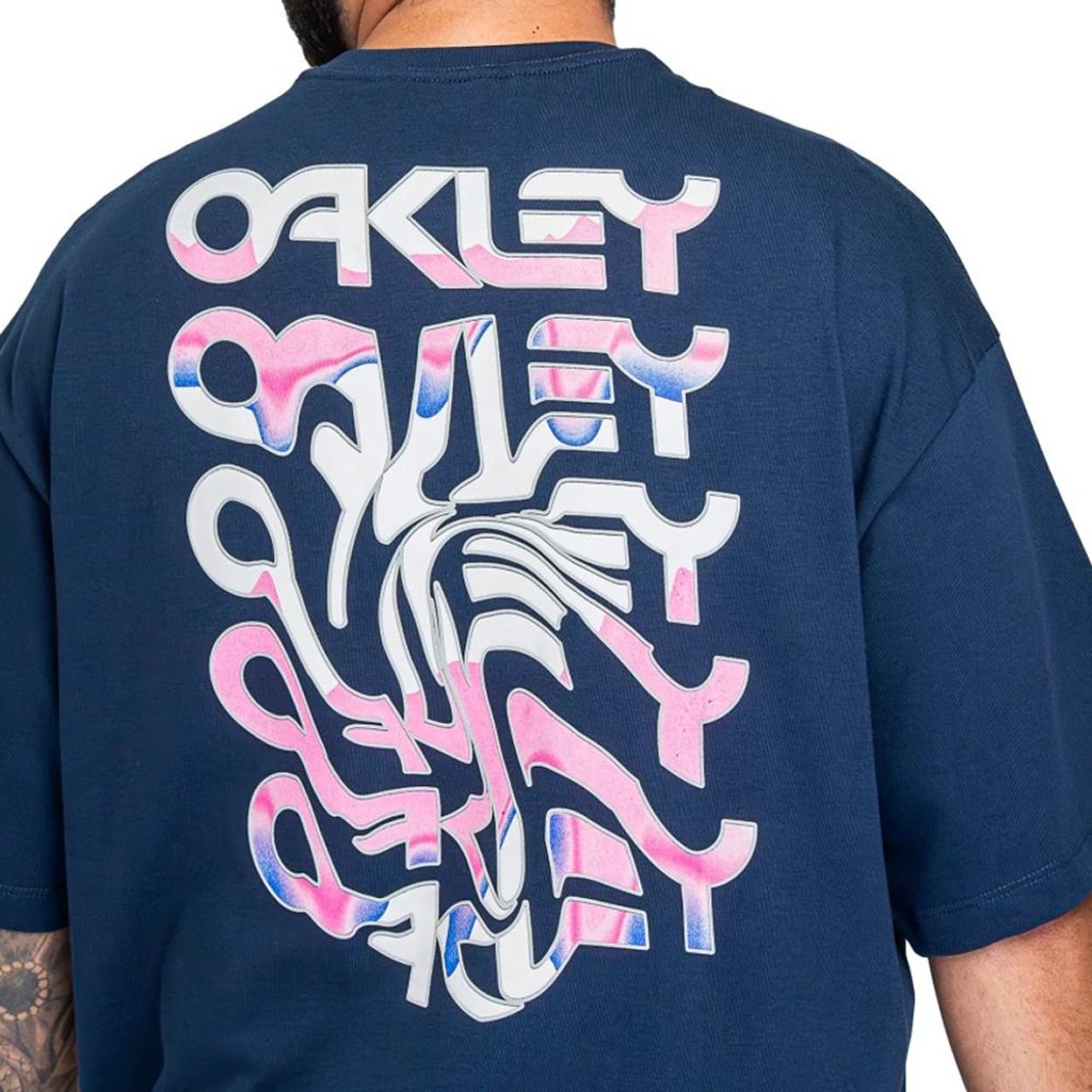 Imagem 4 do produto Camiseta Oakley B1B Warp Graphic SS WT26 Abyss - Masculina