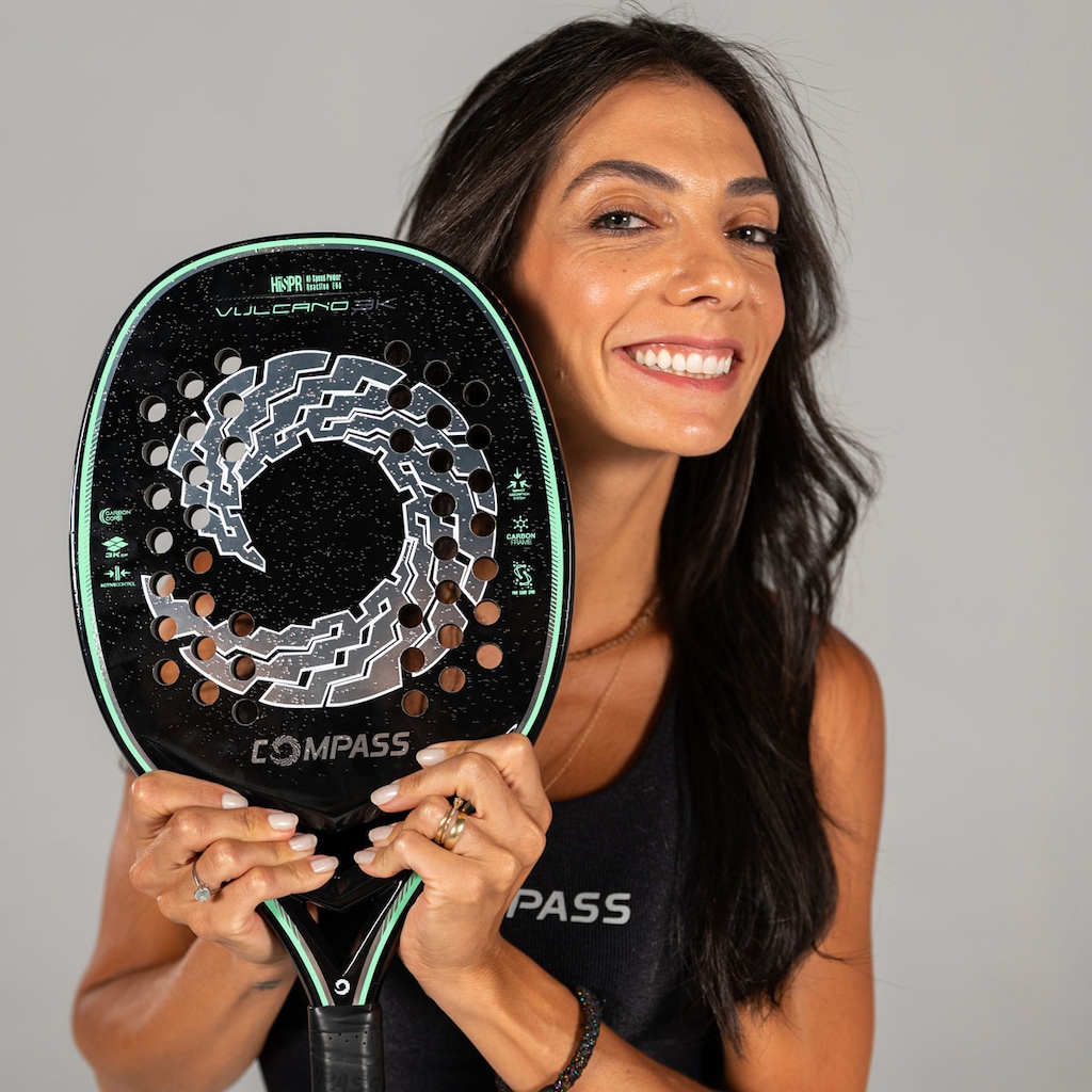 Imagem 3 do produto Raquete Beach Tennis Compass Vulcano 3k 2026