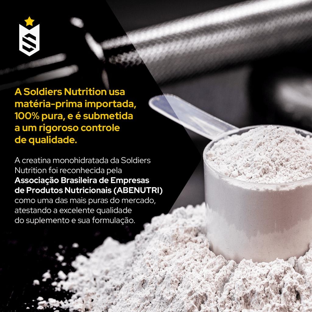 Imagem 3 do produto Creatina Monohidratada 500g 100% Pura Importada - Soldiers Nutrition