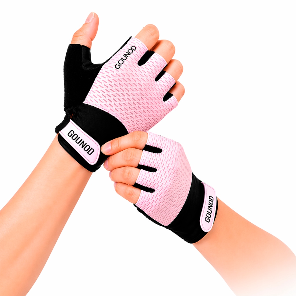 Imagem 2 do produto Luvas Esportiva Gold Sports Gounod VII Gel Meio Dedos Silicone