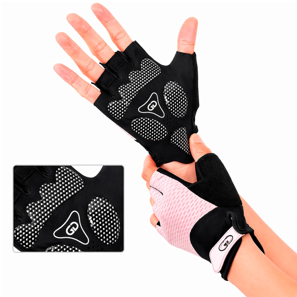 Imagem 3 do produto Luvas Esportiva Gold Sports Gounod VII Gel Meio Dedos Silicone
