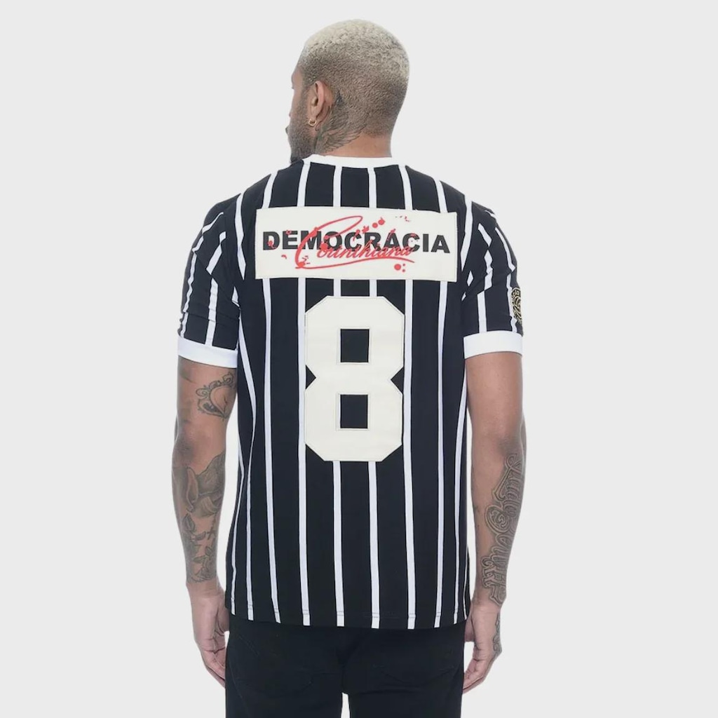 Imagem 4 do produto Camisa do Corinthians Democracia Retrô Braziline - Masculina