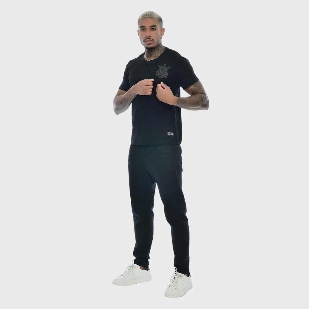 Imagem 2 do produto Camisa do Corinthians Escudo Bordado Dry - Masculina