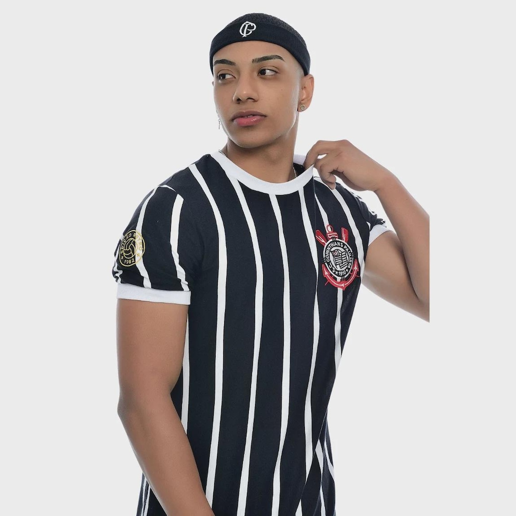 Imagem 2 do produto Camisa do Corinthians Democracia Retrô Braziline - Masculina