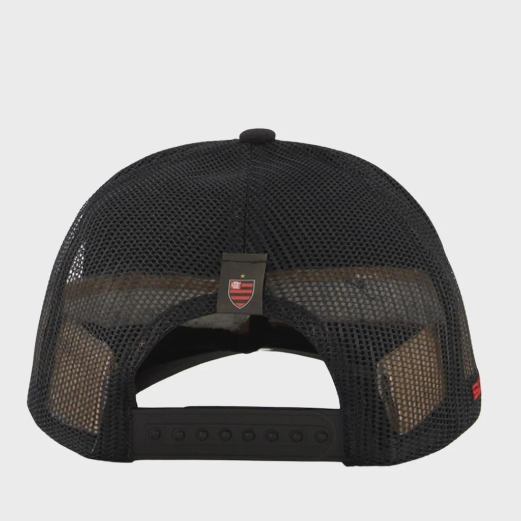 Imagem 3 do produto Boné Adulto Trucker Flamengo Zico Licenciado Aba Curva