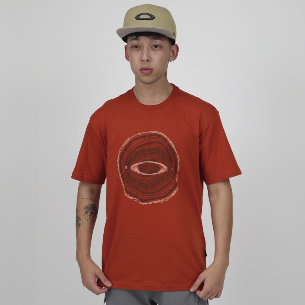 Imagem 2 do produto Camiseta Oakley Woody Ellipse Flame Red Masculina