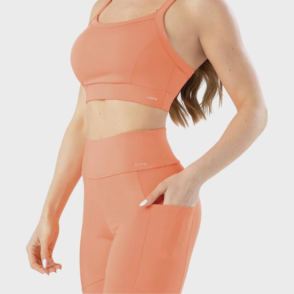 Imagem 2 do produto Calça Legging Selene Com Bolso e Recorte - Feminina