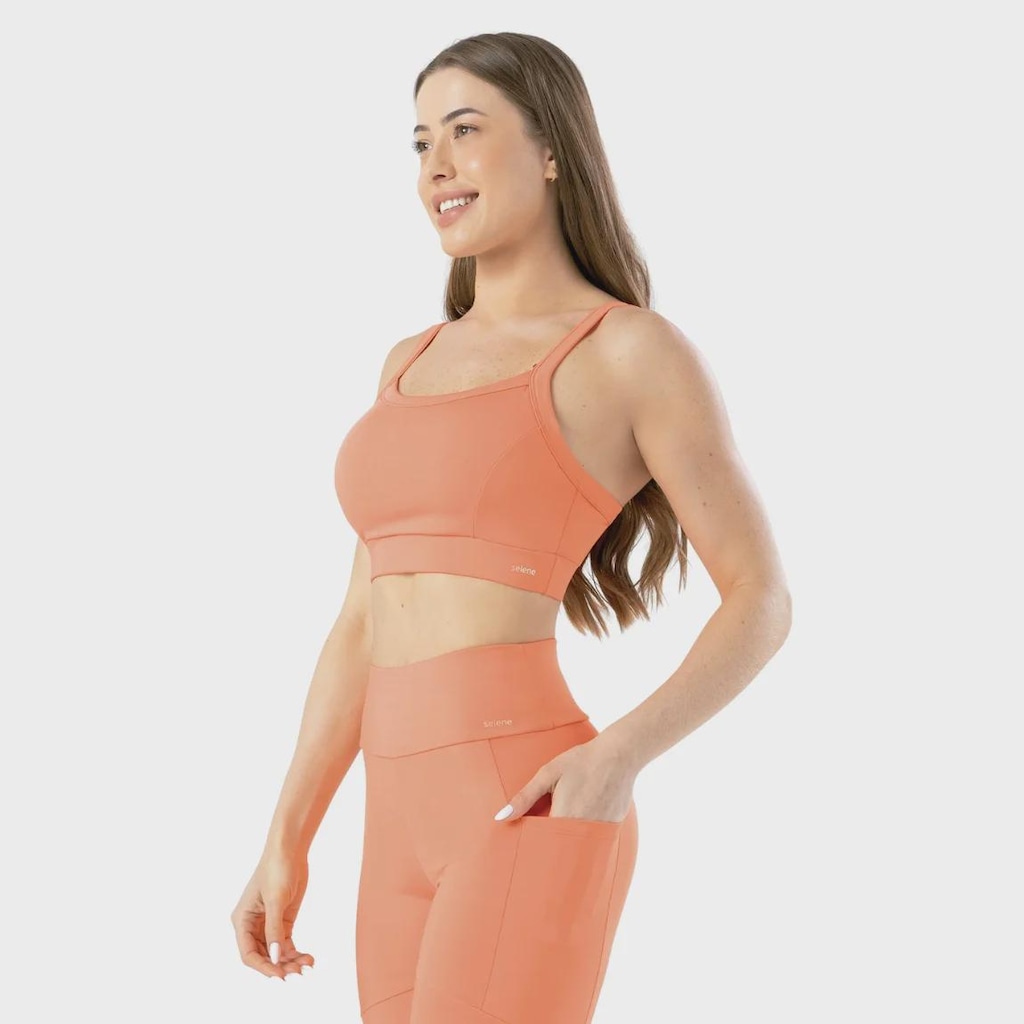Imagem 4 do produto Calça Legging Selene Com Bolso e Recorte - Feminina