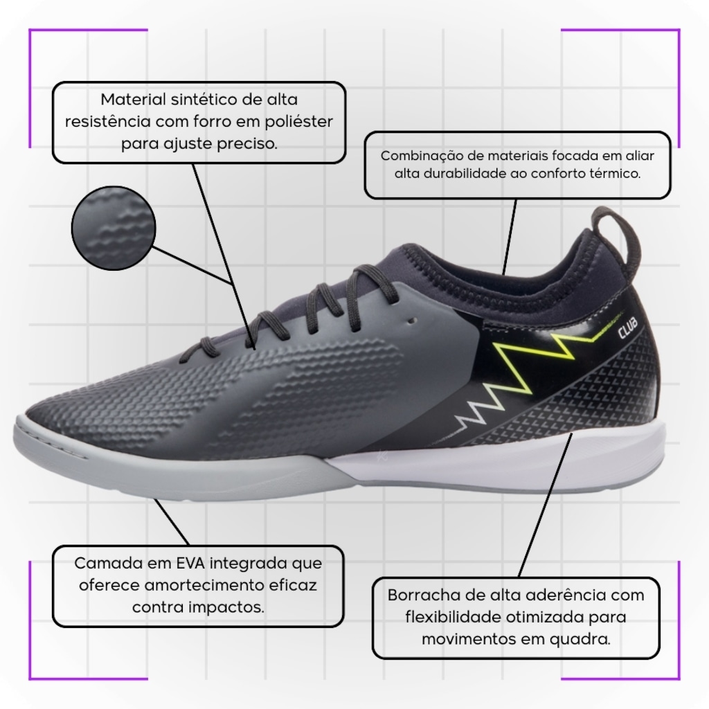 Imagem 3 do produto Chuteira de Futsal Adulta Adamant Top Speed Club - Umbro