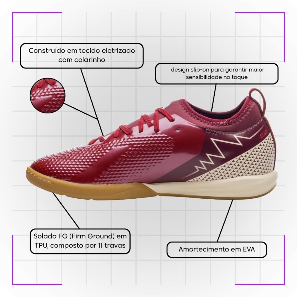 Imagem 3 do produto Kit Chuteira de Futsal Adulto Adamant Top Speed League E Meião - Umbro