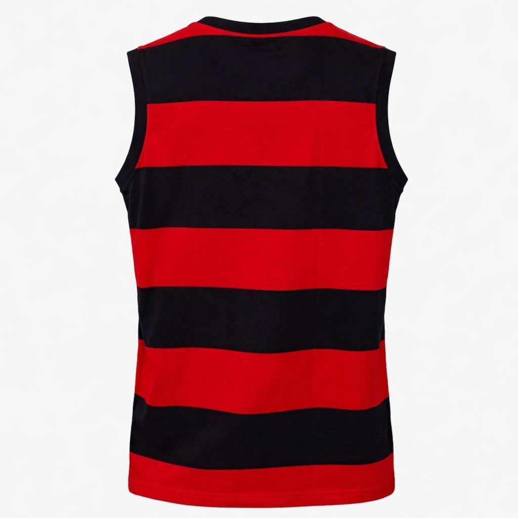 Imagem 4 do produto Camisa Regata do Flamengo Retrô Flatri Bordado Braziline - Masculina