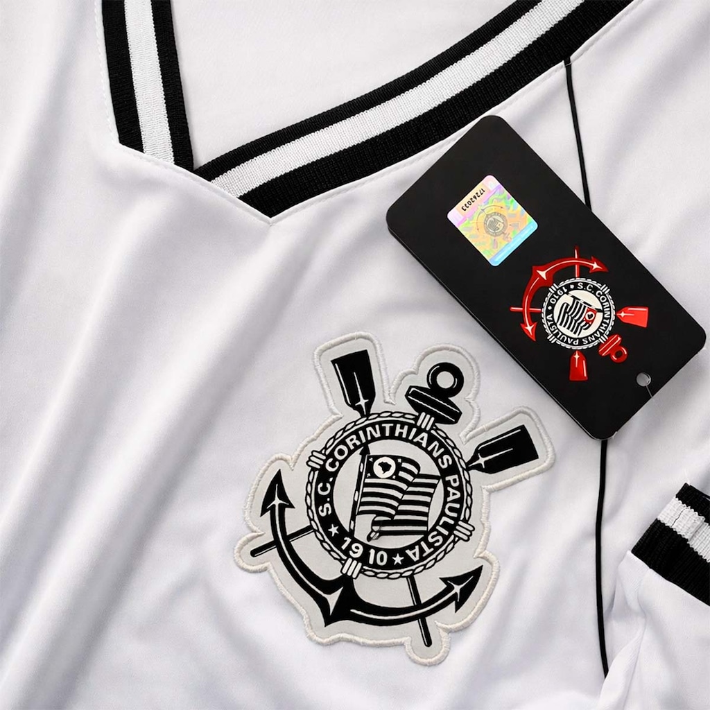 Imagem 3 do produto Camiseta do Corinthians Raglan Símbolo Bordado Coimbra - Masculina
