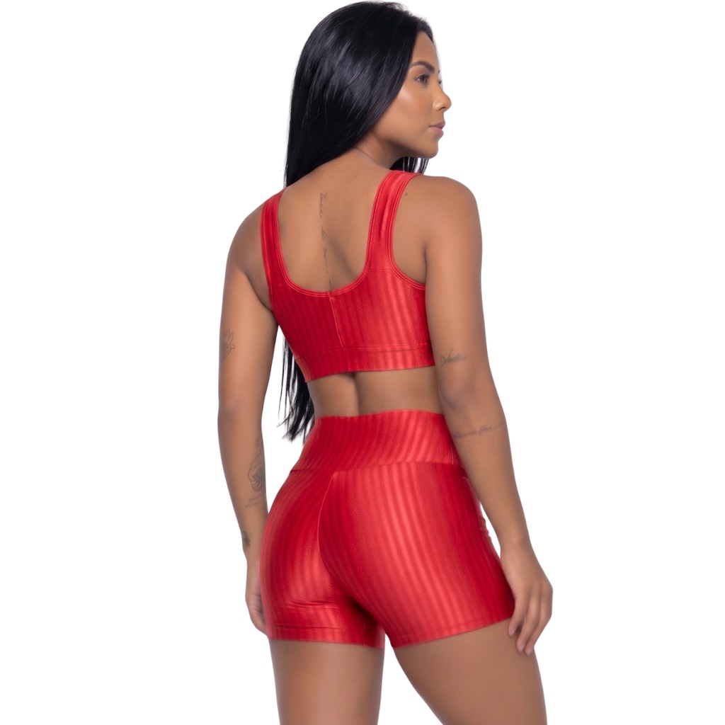 Imagem 3 do produto Conjunto Fitness Top e Short New Zig 3D Vekyo - Feminino