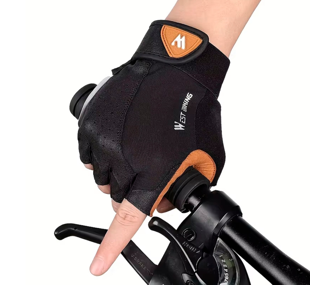 Imagem 3 do produto Luvas Esportiva Gold Sports West Cycling Meio Dedos Anti Slip Com Tecido e Respirável