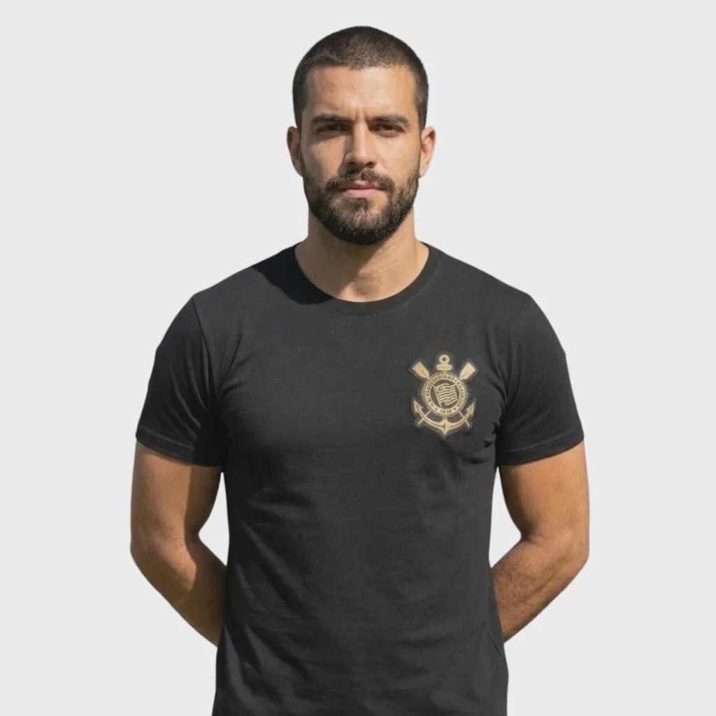 Imagem 2 do produto Camiseta do Corinthians Logo Bordado Coimbra - Masculina