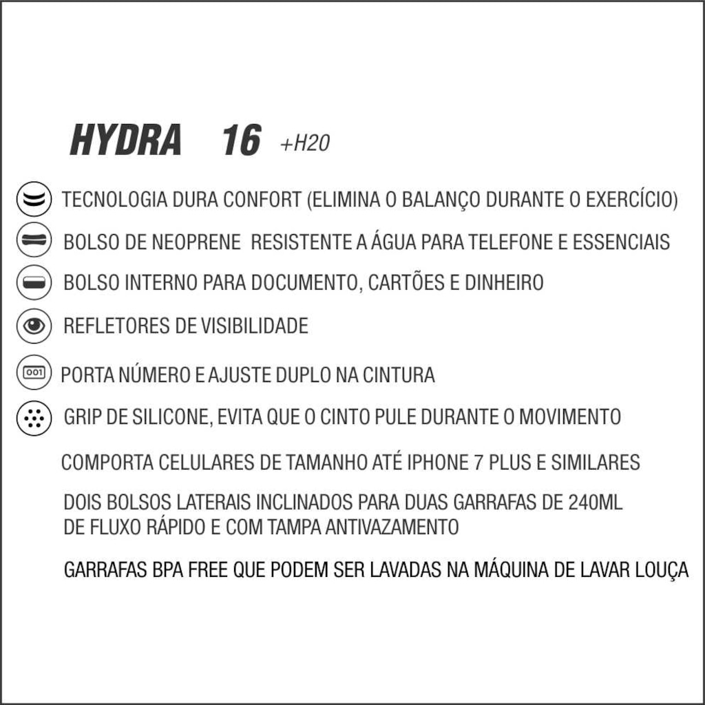 Imagem 3 do produto Cinto de Hidratação Hydra 16 Fitletic