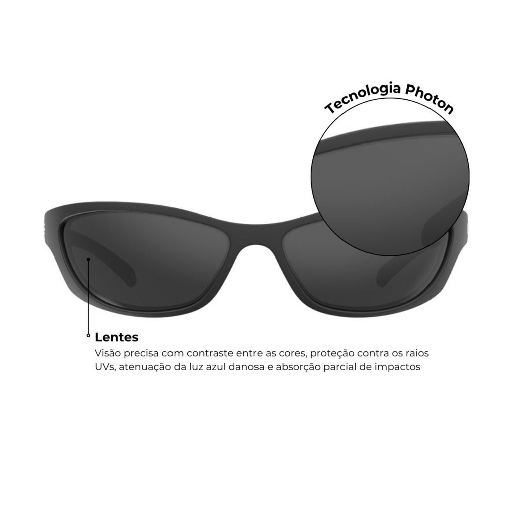 Imagem 2 do produto Óculos de Sol Unissex HB Still a Secret Matte Black