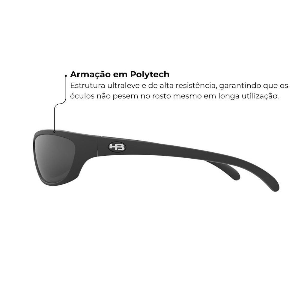 Imagem 3 do produto Óculos de Sol Unissex HB Still a Secret Matte Black