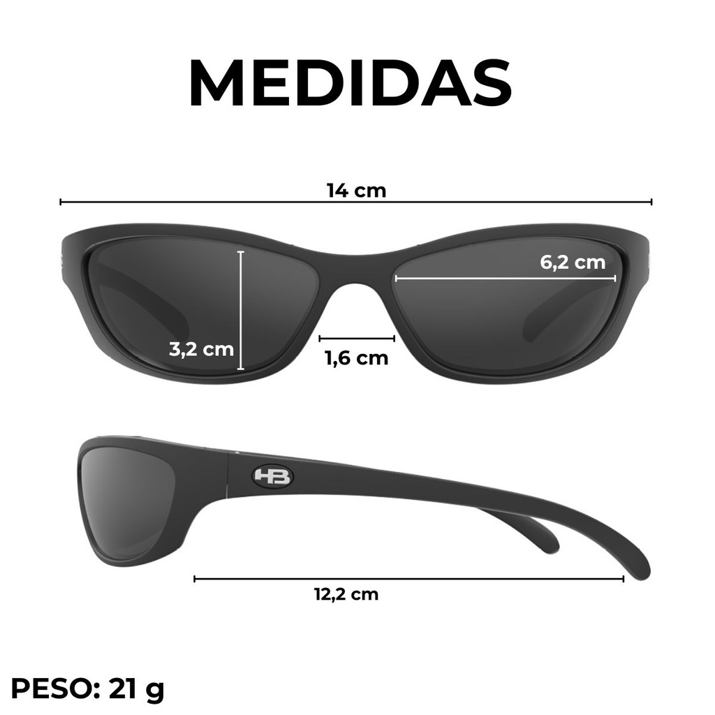 Imagem 4 do produto Óculos de Sol Unissex HB Still a Secret Matte Black