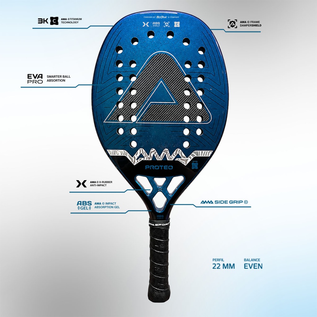 Imagem 3 do produto Raquete Beach Tennis Ama Sport Proteo 3k 2026
