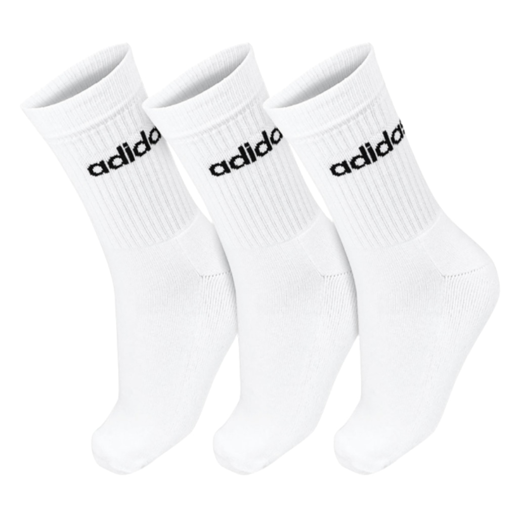 Imagem 2 do produto Kit Meias adidas Linear Crew com 3 Cano Alto - Adulto