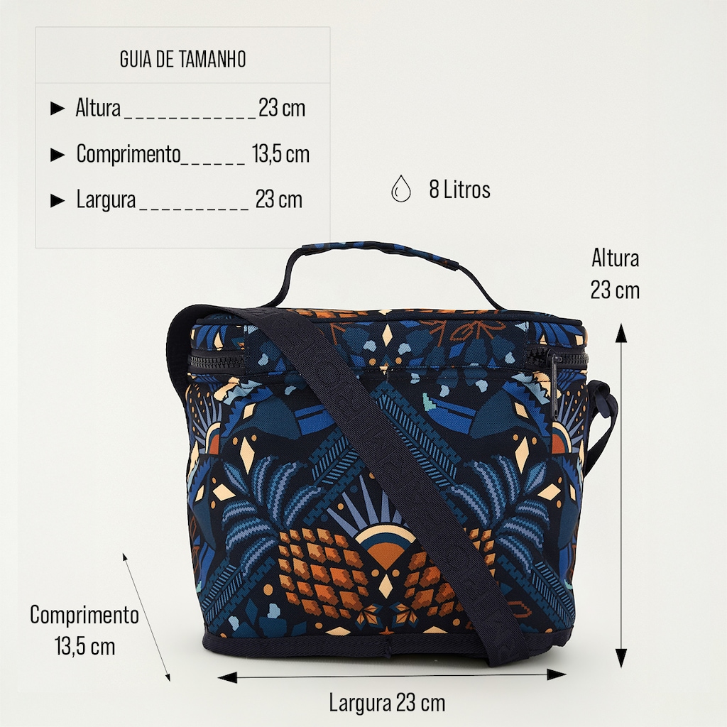 Imagem 5 do produto Bolsa Térmica Farm Farofa Lenço Magia Original - 8 Litros