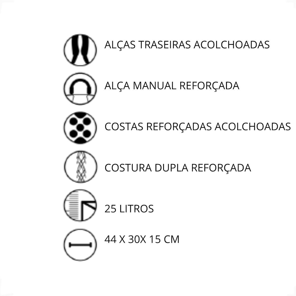 Imagem 3 do produto Mochila Casual Wilson Zipper Em Metal - 25 Litros