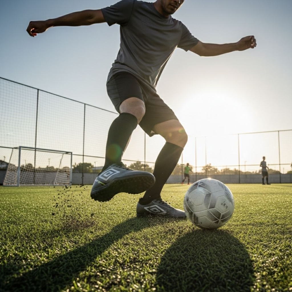 Imagem 2 do produto Kit Chuteira de Society Adulta Adamant Top Speed League e Meião - Umbro