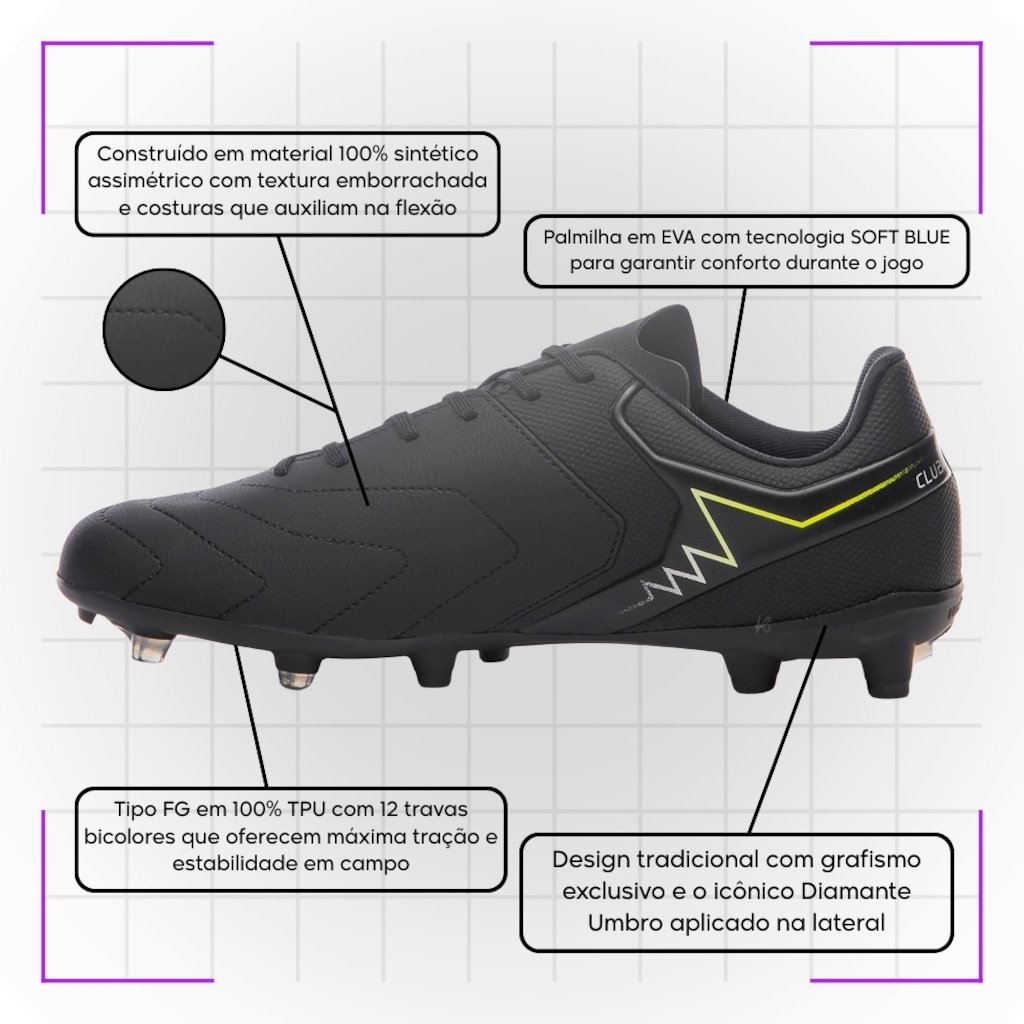 Imagem 3 do produto Chuteira de Campo Adulta Adamant Masterclass Club - Umbro