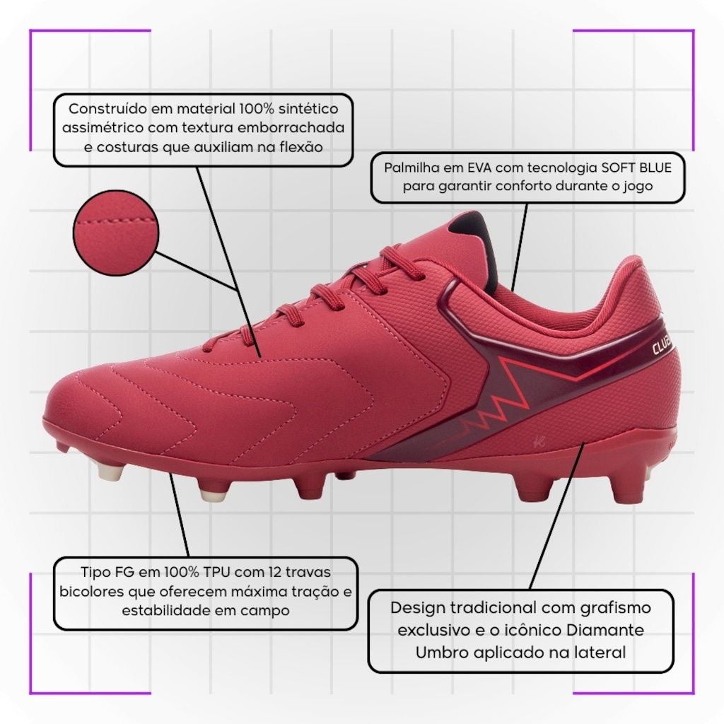 Imagem 3 do produto Kit Chuteira de Campo Adulta Adamant Masterclass Club E Meião - Umbro