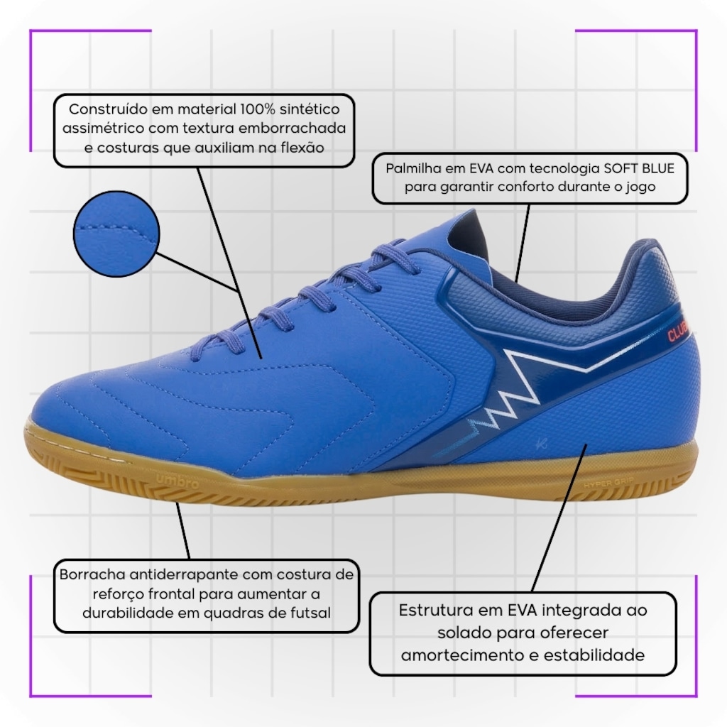 Imagem 3 do produto Chuteira de Futsal Adulta Adamant Masterclass Club - Umbro