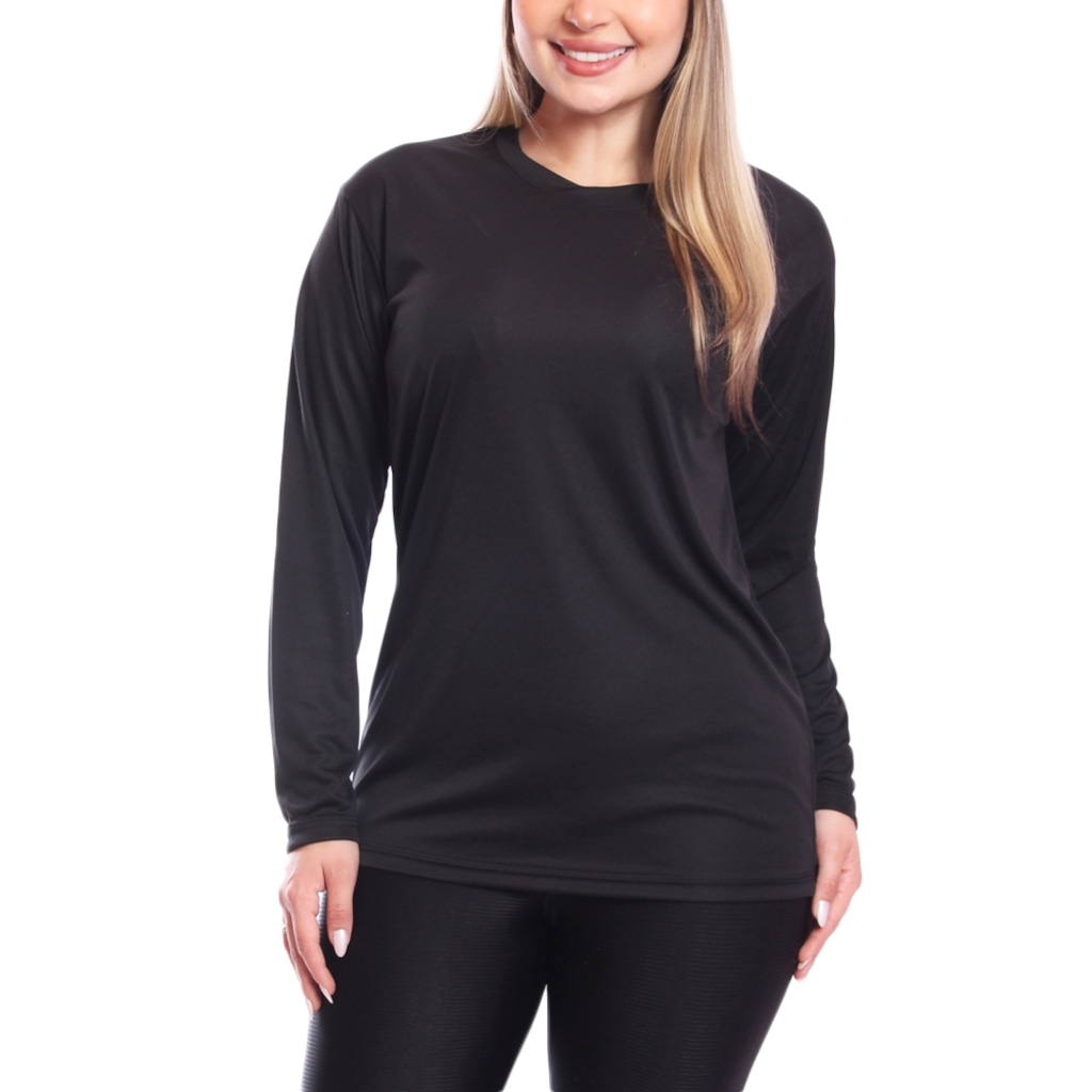 Imagem 2 do produto Camiseta ML Dry Lisa Proteção Solar Treino Feminina