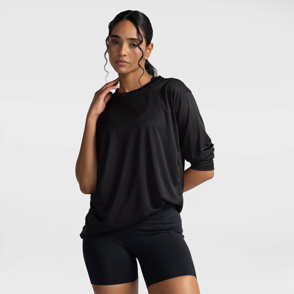 Imagem 1 do produto Camiseta ML Dry Lisa Proteção Solar Treino Feminina