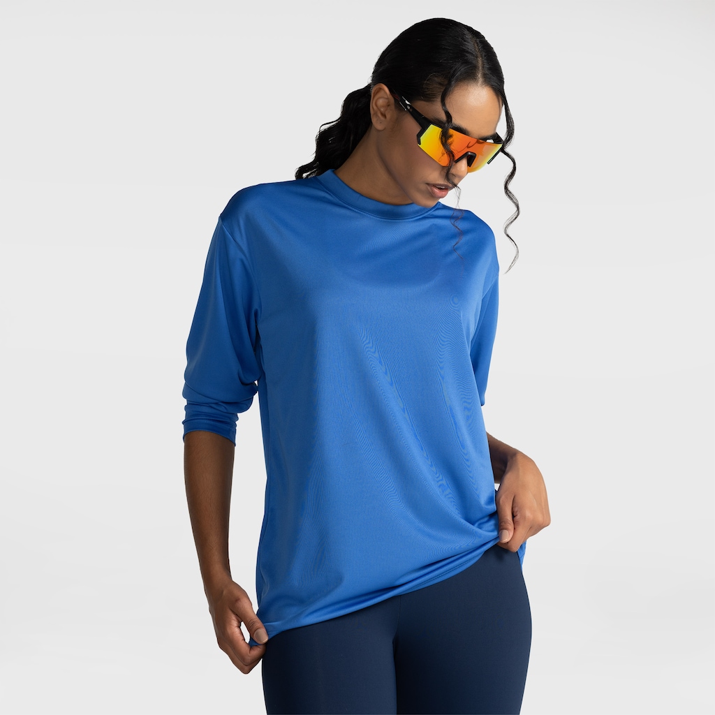 Imagem 1 do produto Camiseta ML Dry Lisa Proteção Solar Treino Feminina