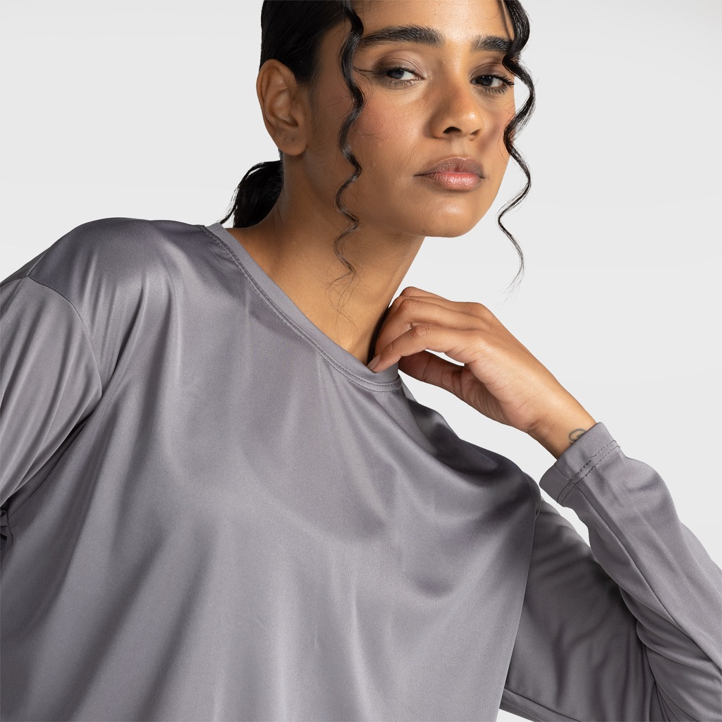 Imagem 4 do produto Camiseta ML Dry Lisa Proteção Solar Treino Feminina