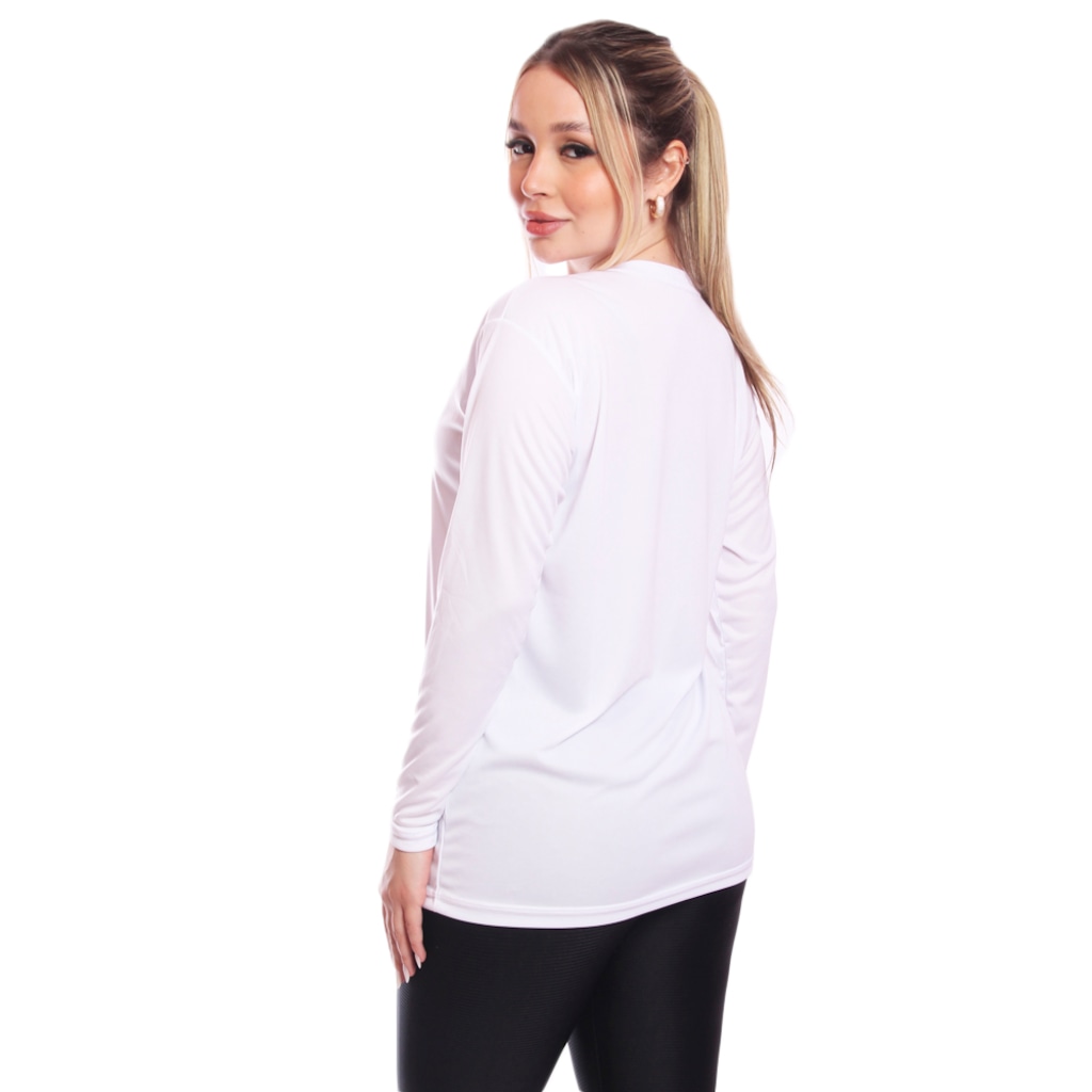 Imagem 3 do produto Kit 6 Camisetas Manga Longa Dry Lisa Treino Feminina