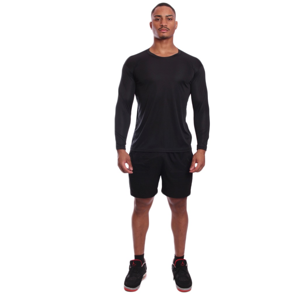 Imagem 3 do produto Kit 7 Camisetas Manga Longa Dry Lisa Treino Masculino