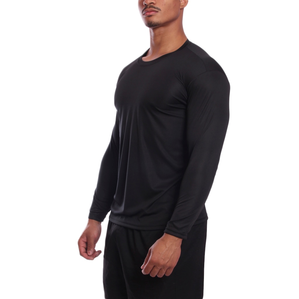 Imagem 4 do produto Kit 7 Camisetas Manga Longa Dry Lisa Treino Masculino