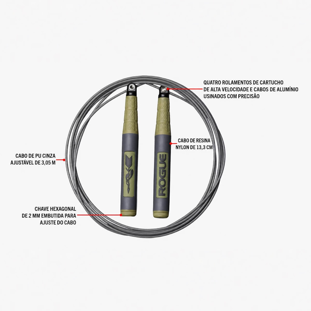 Imagem 2 do produto Corda Speed Rope SR-1S Toomey Rogue 3.0