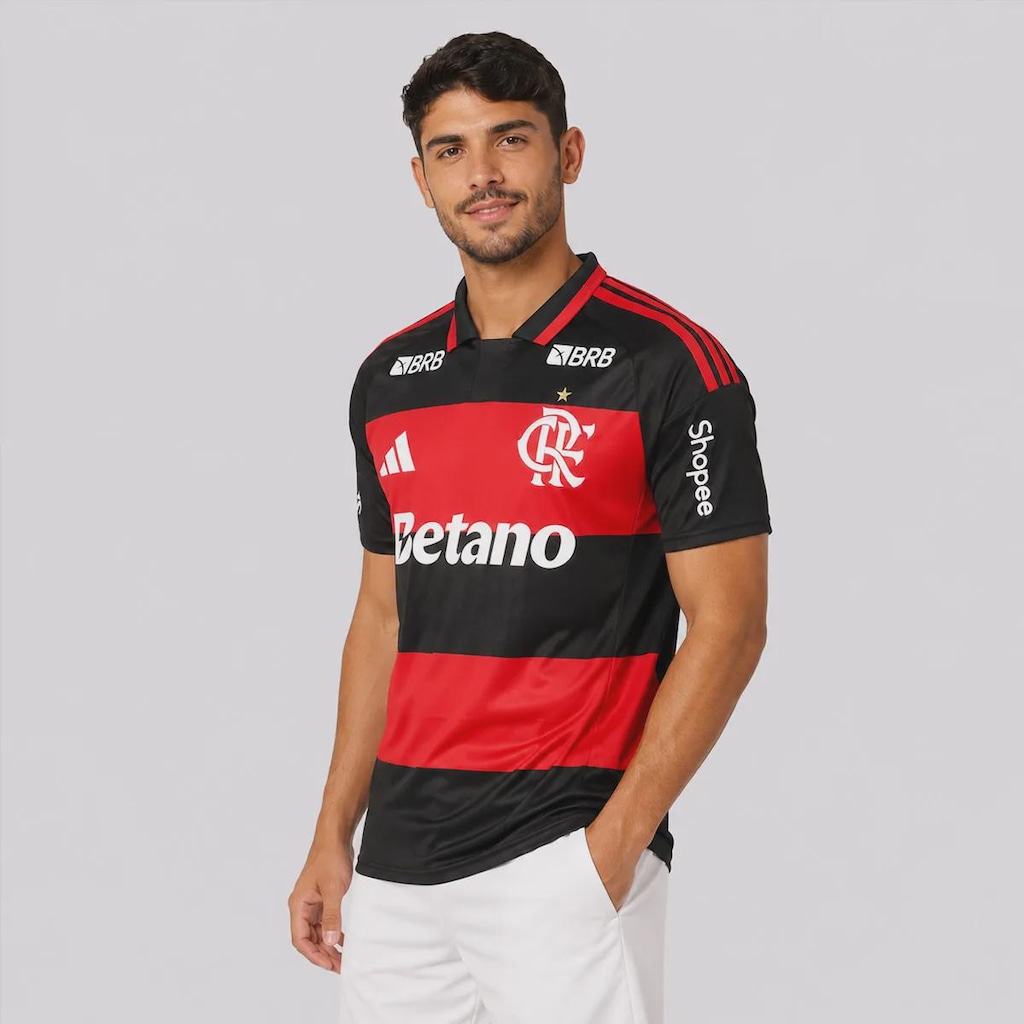 Imagem 3 do produto Camisa do Flamengo adidas Com Patrocínio 2026 - Masculina
