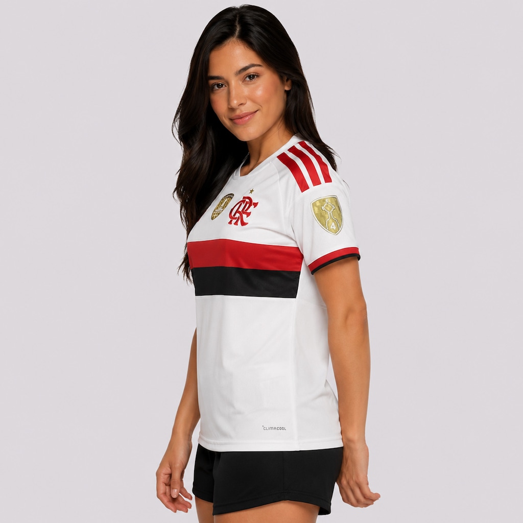 Imagem 3 do produto Camisa do Flamengo adidas Patch Campeão Libertadores II 2026 - Feminina
