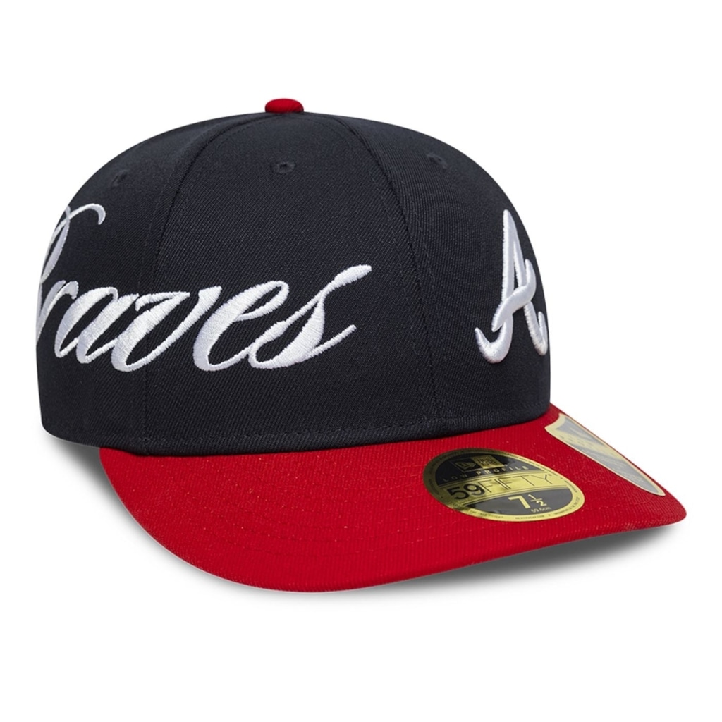 Imagem 3 do produto Bone New Era 59FIFTY Low Profile MLB Atlanta Braves Side Script Masculino