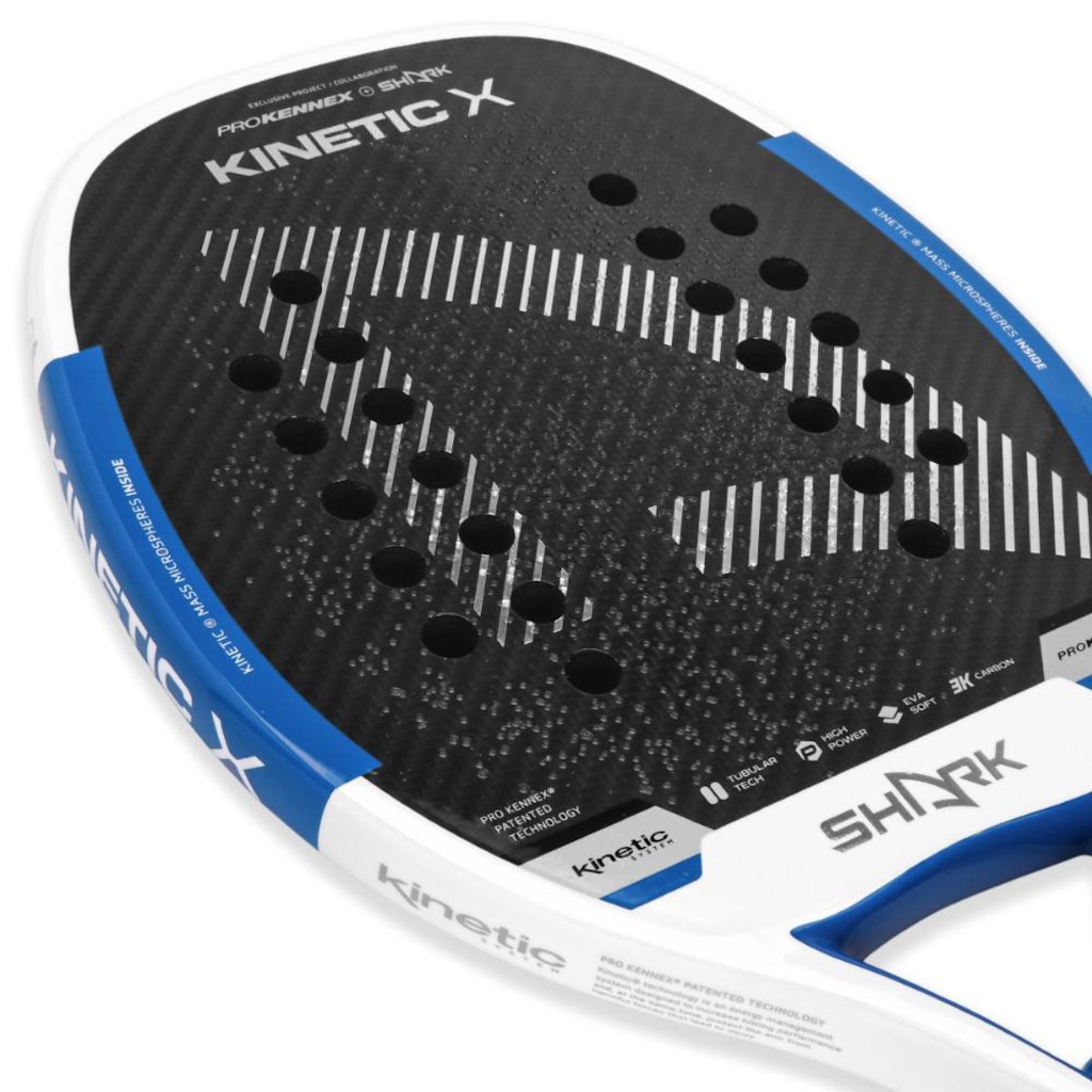 Imagem 3 do produto Raquete de Beach Tennis Shark Kinetic X-Blue 2026 - Adulto