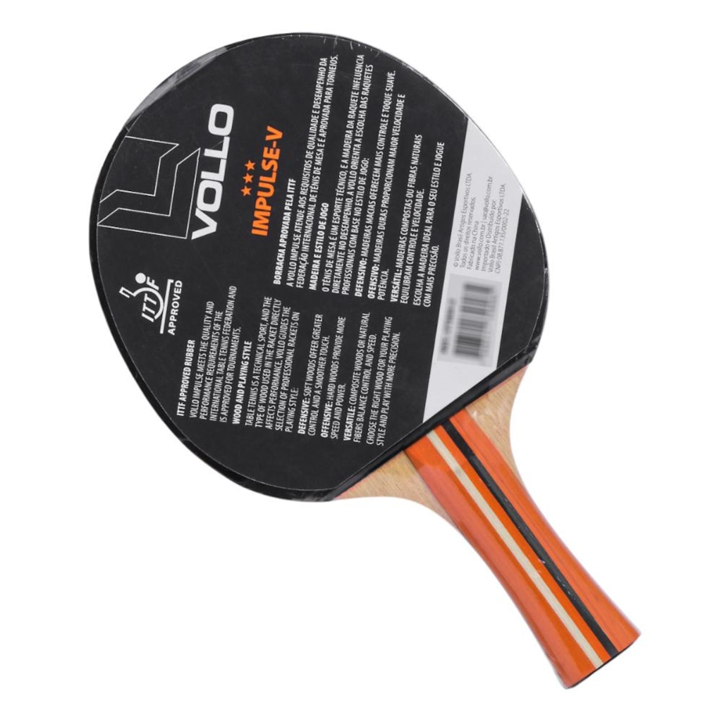 Imagem 2 do produto Raquete de Tênis De Mesa Vollo Impulse 5 - Adulto