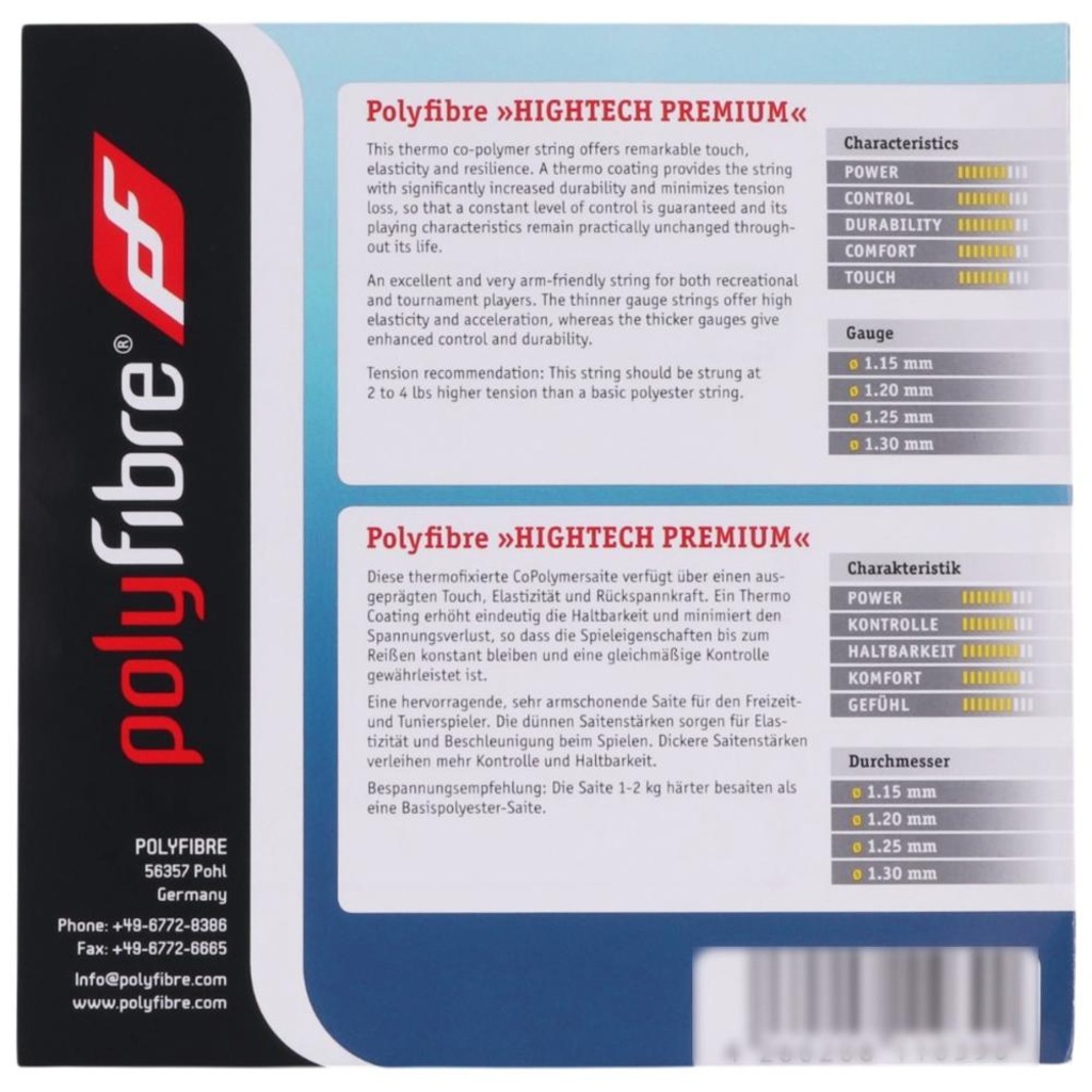 Imagem 3 do produto Corda Polyfibre Hightec Premium 1.25mm Set Individual