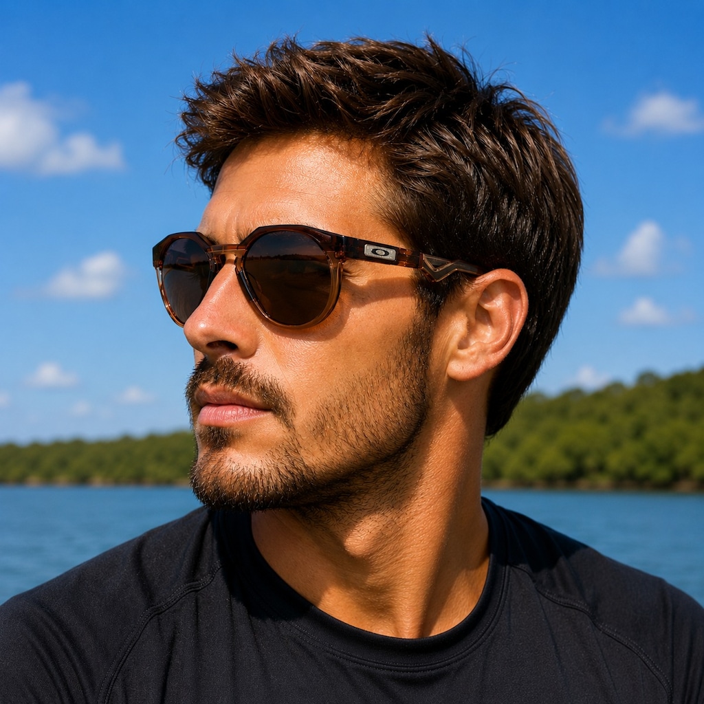 Imagem 5 do produto Óculos Masculino Oakley HSTN Dark Amber | Lente Prizm Tungsten