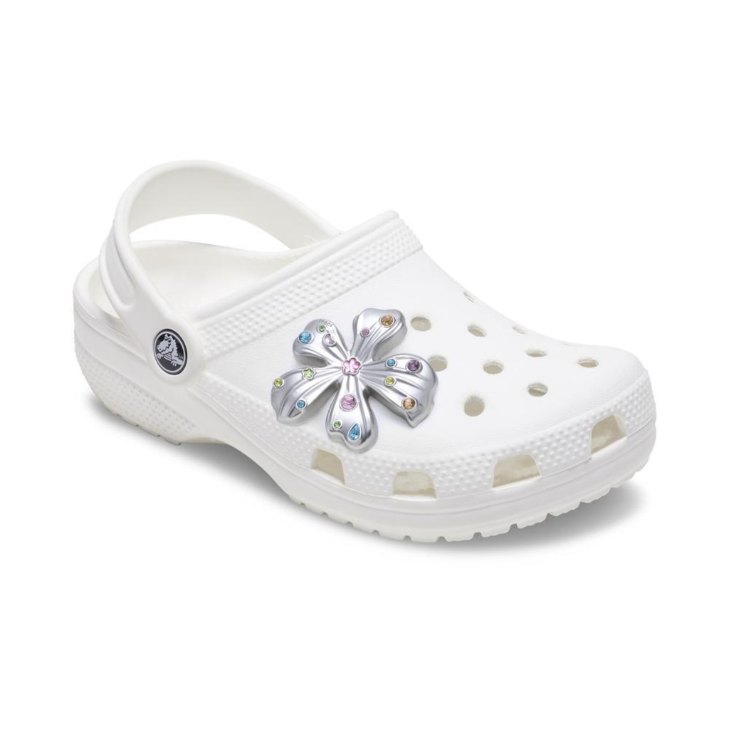 Imagem 3 do produto Jibbitz™ Flor Prateada Com Gemas Único - Unissex