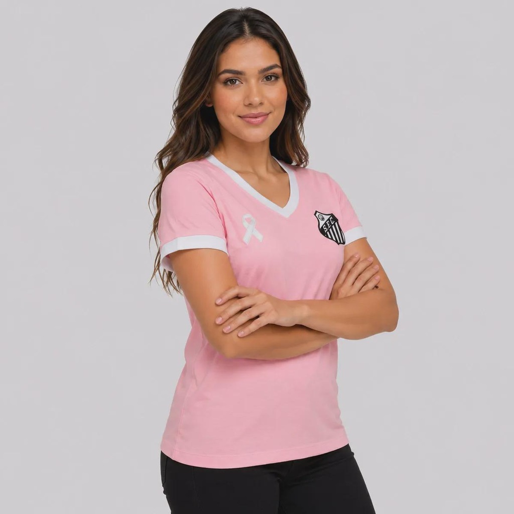 Imagem 2 do produto Camisa do Santos Outubro Rosa Braziline - Feminina